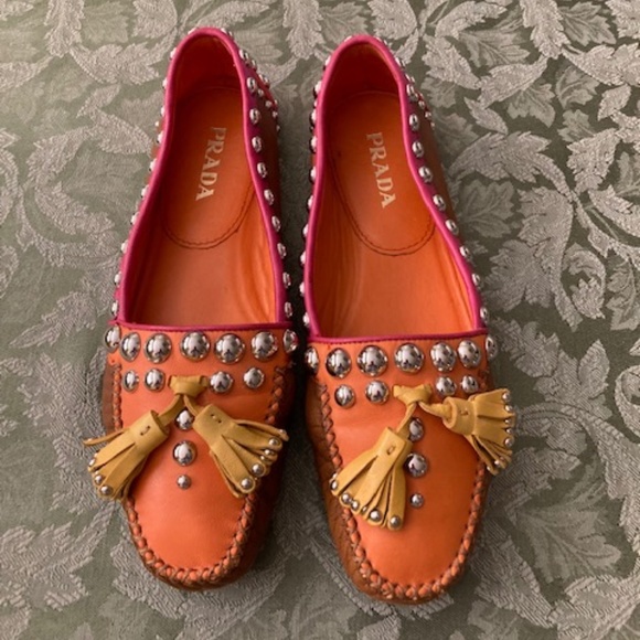 PRADA Leather Loafers - Picture 1 of 7
